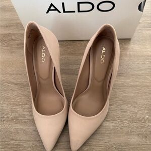 ALDO Cassedy Nude Suede Heels
